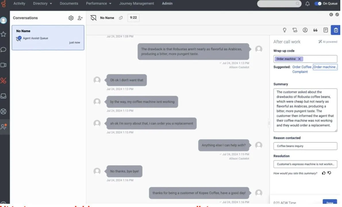 genesys ai driven wrap up summary copilot