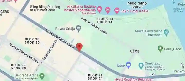 map location serbia